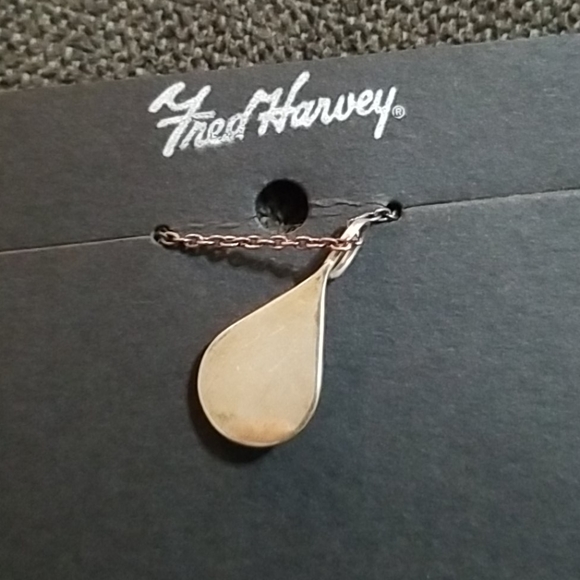 Fred Harvey Native American SS drop pendant - Picture 3 of 4